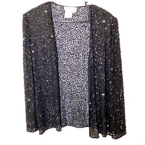 Vintage Adrianna Papell Evening Essentials 100% High Quality Sequins Size L